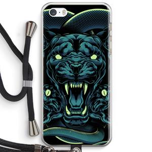 CaseCompany Cougar and Vipers: iPhone 5 / 5S / SE Transparant Hoesje met koord