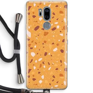 CaseCompany Terrazzo N°24: LG G7 Thinq Transparant Hoesje met koord
