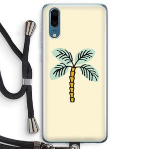 CaseCompany Palmboom: Huawei P20 Transparant Hoesje met koord