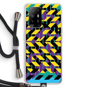 CaseCompany Skew Bee 3: Oppo A94 5G Transparant Hoesje met koord
