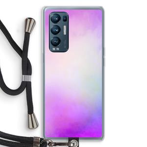 CaseCompany Clouds pastel: Oppo Find X3 Neo Transparant Hoesje met koord