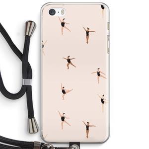 CaseCompany Dancing #1: iPhone 5 / 5S / SE Transparant Hoesje met koord