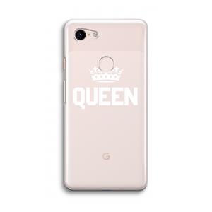 CaseCompany Queen zwart: Google Pixel 3 Transparant Hoesje