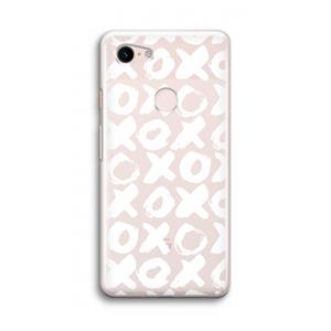 CaseCompany XOXO: Google Pixel 3 Transparant Hoesje