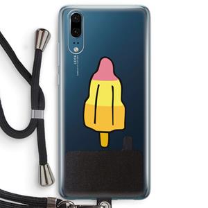 CaseCompany Raketijsje: Huawei P20 Transparant Hoesje met koord
