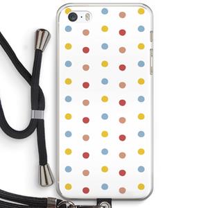 CaseCompany Bollen: iPhone 5 / 5S / SE Transparant Hoesje met koord
