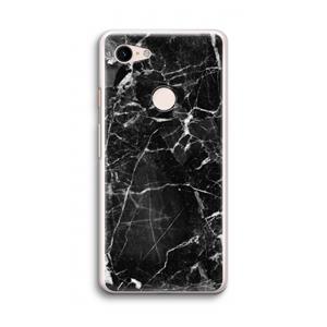 CaseCompany Zwart Marmer 2: Google Pixel 3 Transparant Hoesje