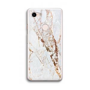 CaseCompany Goud marmer: Google Pixel 3 Transparant Hoesje