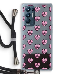 CaseCompany GIRL POWER: Oppo Find X3 Neo Transparant Hoesje met koord