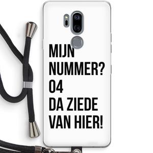 CaseCompany Da ziede van hier: LG G7 Thinq Transparant Hoesje met koord