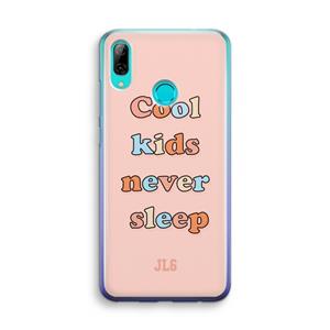 CaseCompany Cool Kids Never Sleep: Huawei P Smart (2019) Transparant Hoesje