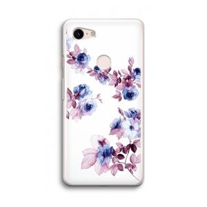 CaseCompany Waterverf bloemen: Google Pixel 3 Transparant Hoesje