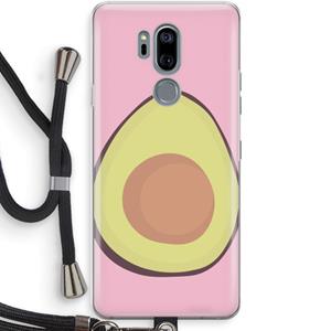 CaseCompany Avocado: LG G7 Thinq Transparant Hoesje met koord