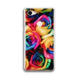 CaseCompany Neon bloemen: Google Pixel 3 Transparant Hoesje
