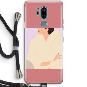 CaseCompany Cosy: LG G7 Thinq Transparant Hoesje met koord