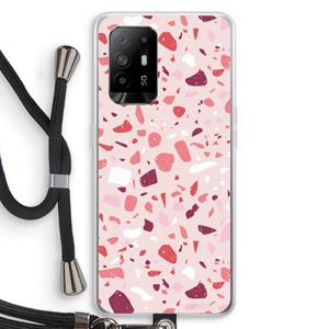CaseCompany Terrazzo N°15: Oppo A94 5G Transparant Hoesje met koord