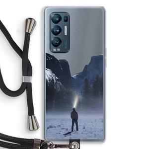 CaseCompany Wanderlust: Oppo Find X3 Neo Transparant Hoesje met koord