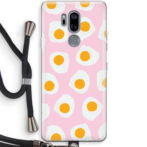 CaseCompany Dancing eggs: LG G7 Thinq Transparant Hoesje met koord