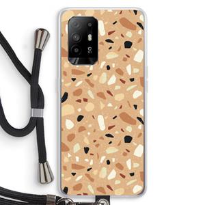 CaseCompany Terrazzo N°17: Oppo A94 5G Transparant Hoesje met koord