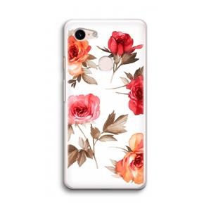 CaseCompany Roosjes: Google Pixel 3 Transparant Hoesje