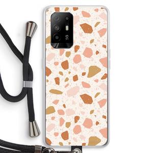 CaseCompany Terrazzo N°18: Oppo A94 5G Transparant Hoesje met koord