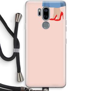 CaseCompany High heels: LG G7 Thinq Transparant Hoesje met koord