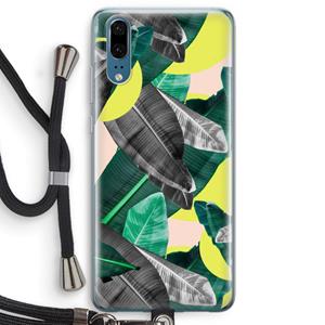 CaseCompany Fantasie jungle: Huawei P20 Transparant Hoesje met koord