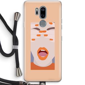 CaseCompany Surprise: LG G7 Thinq Transparant Hoesje met koord