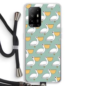 CaseCompany Pelican: Oppo A94 5G Transparant Hoesje met koord