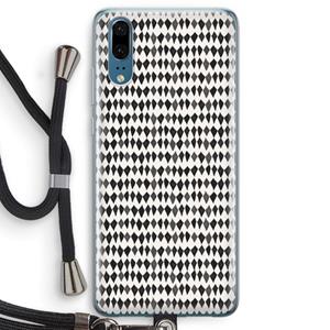 CaseCompany Crazy shapes: Huawei P20 Transparant Hoesje met koord