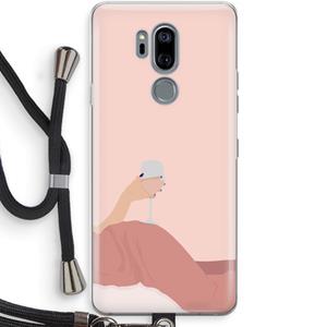 CaseCompany Wine: LG G7 Thinq Transparant Hoesje met koord