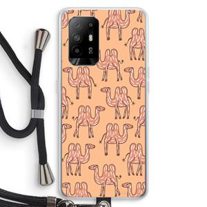 CaseCompany Kameel: Oppo A94 5G Transparant Hoesje met koord