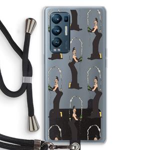CaseCompany Pop Some Kim: Oppo Find X3 Neo Transparant Hoesje met koord
