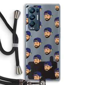 CaseCompany Drake Away: Oppo Find X3 Neo Transparant Hoesje met koord