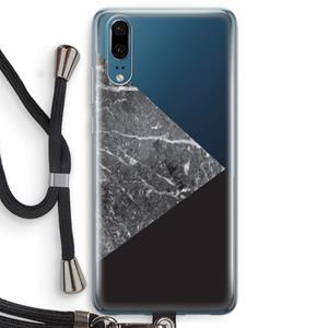 CaseCompany Combinatie marmer: Huawei P20 Transparant Hoesje met koord