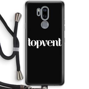 CaseCompany Topvent Zwart: LG G7 Thinq Transparant Hoesje met koord