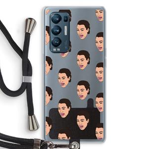 CaseCompany Ugly Cry Call: Oppo Find X3 Neo Transparant Hoesje met koord