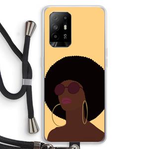 CaseCompany Golden hour: Oppo A94 5G Transparant Hoesje met koord