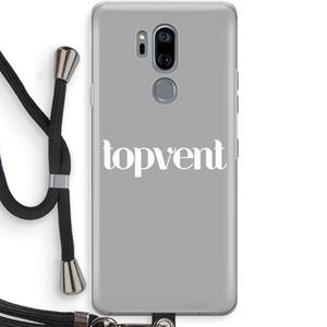CaseCompany Topvent Grijs Wit: LG G7 Thinq Transparant Hoesje met koord