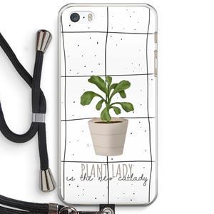 CaseCompany Kamerplant op vensterruit: iPhone 5 / 5S / SE Transparant Hoesje met koord