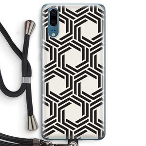 CaseCompany Geometrisch patroon: Huawei P20 Transparant Hoesje met koord