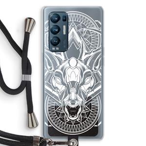 CaseCompany Oh Deer: Oppo Find X3 Neo Transparant Hoesje met koord