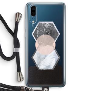 CaseCompany Creatieve toets: Huawei P20 Transparant Hoesje met koord