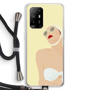CaseCompany Summer: Oppo A94 5G Transparant Hoesje met koord
