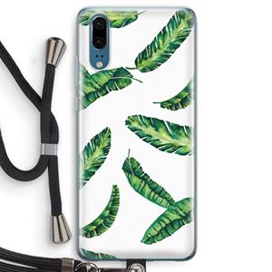 CaseCompany Lange bladeren: Huawei P20 Transparant Hoesje met koord