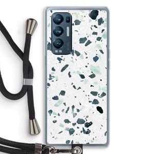 CaseCompany Terrazzo N°2: Oppo Find X3 Neo Transparant Hoesje met koord