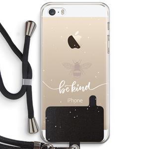 CaseCompany Be(e) kind: iPhone 5 / 5S / SE Transparant Hoesje met koord