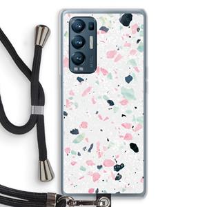CaseCompany Terrazzo N°3: Oppo Find X3 Neo Transparant Hoesje met koord