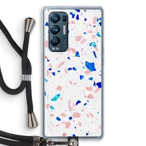 CaseCompany Terrazzo N°6: Oppo Find X3 Neo Transparant Hoesje met koord