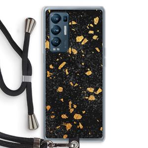 CaseCompany Terrazzo N°7: Oppo Find X3 Neo Transparant Hoesje met koord